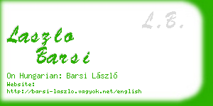 laszlo barsi business card