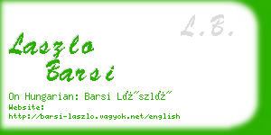 laszlo barsi business card